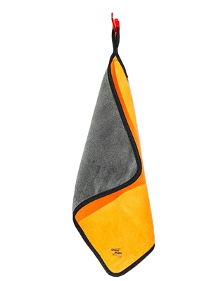 PAÑO COLOR GRIS Y NARANJA 40X30CM SHINE MATE 1 UND